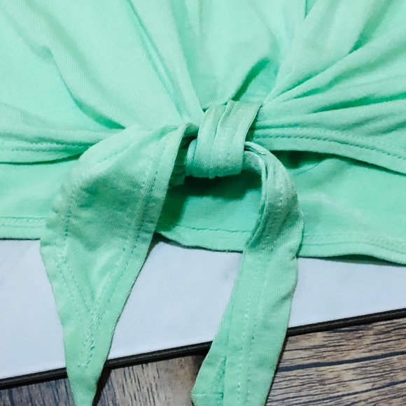 Joy Lab Mint Green Twist-Front Athletic Muscle Tee - Picture 6 of 16
